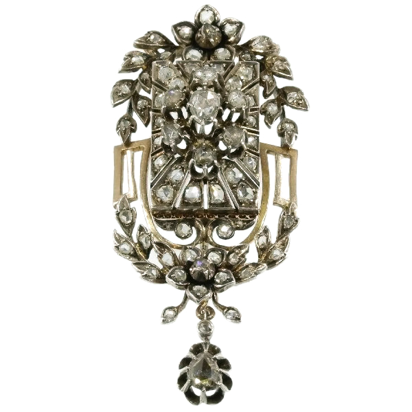Victorian rose cut diamond pendant